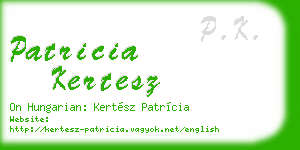 patricia kertesz business card